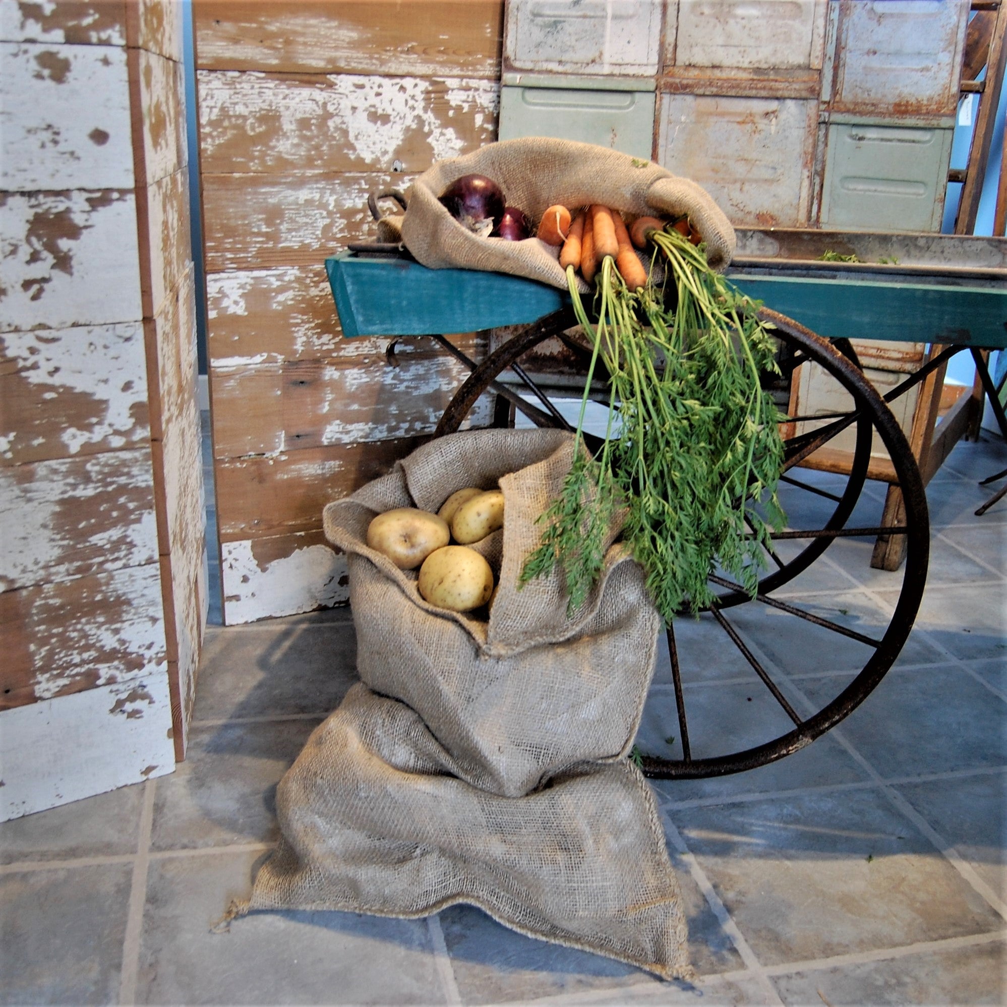 Hessian food Grade sacks, vegetable oil produced, great for storing potatoes