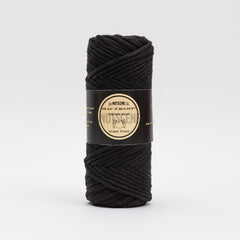 Macrame Yarn Single Twisted 100% Recycled Cotton- 5Mm Black