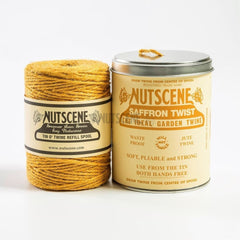 Tin Of Twine & Replacement Twine- Gift Set From Nutscene ® Saffron