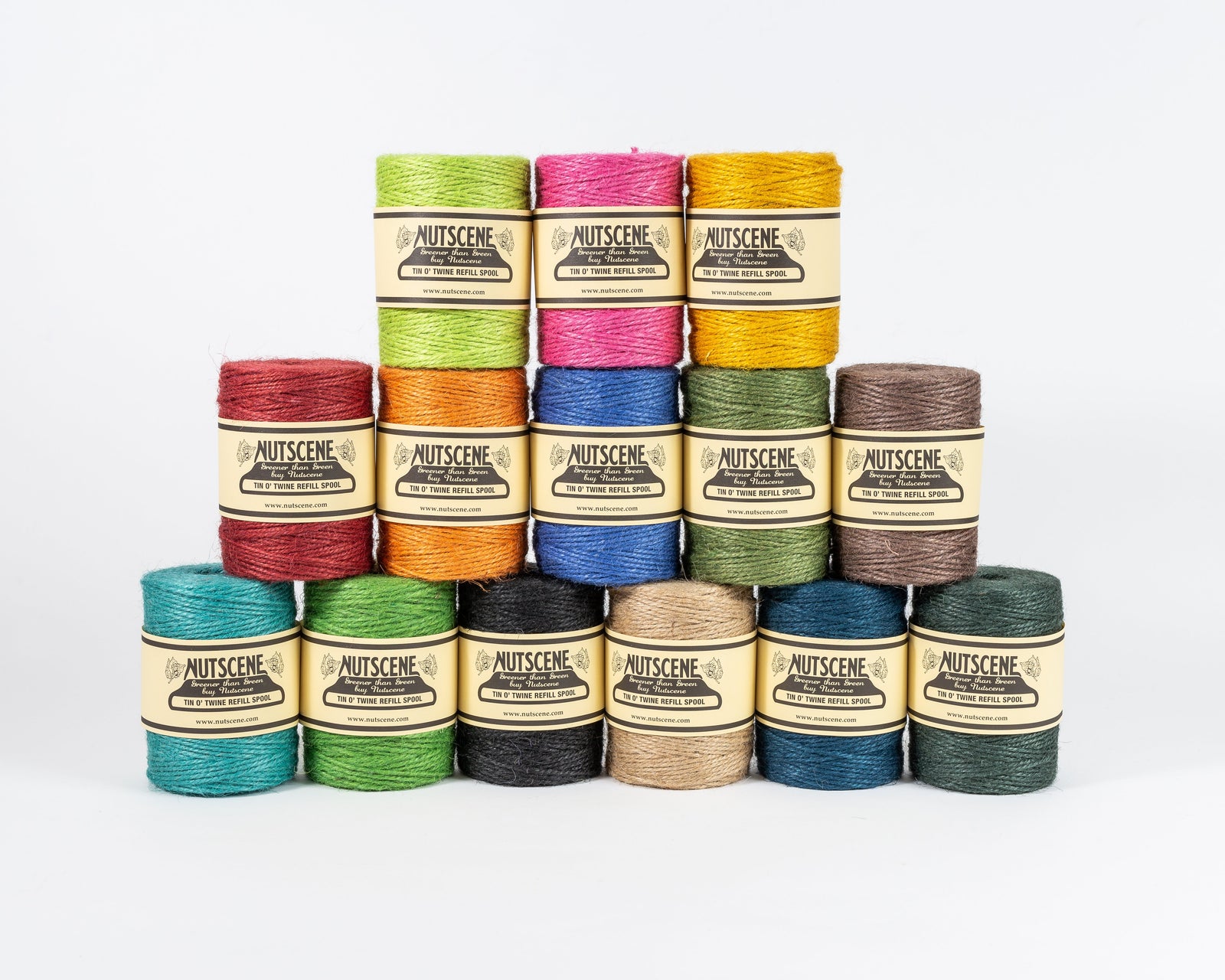 Coloured jute twines from Nutscene