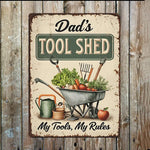 Dad's Tool Shed Father's Day Metal Sign