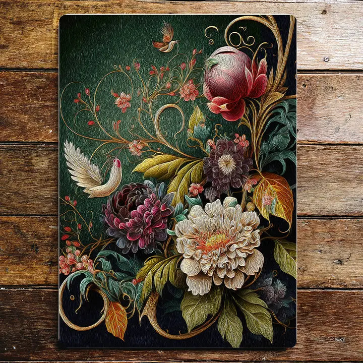 Floral Display Flowers Colourful Metal Sign