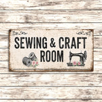 Sewing & Craft Room Metal Sign