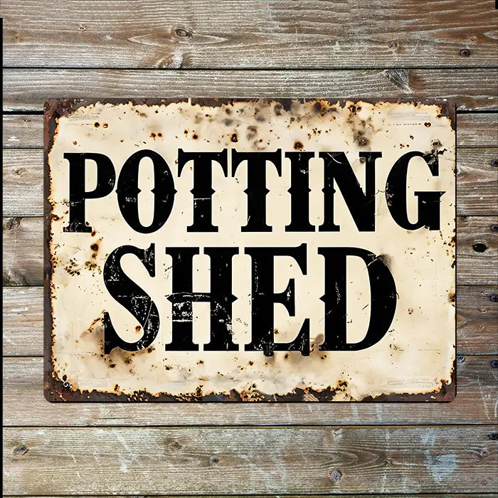 Vintage Potting Shed Metal Sign Plaque
