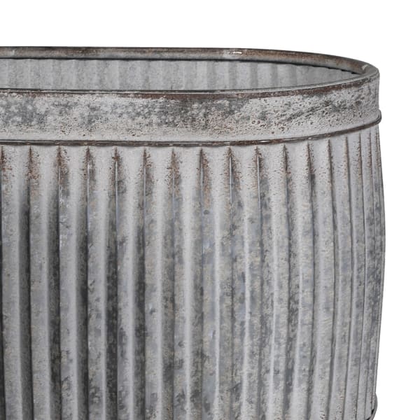 Set of 2 Zinc Planters