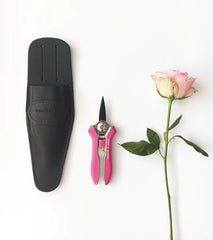 Flower Scissors with Leather Pouch