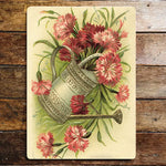 Watering Can Flowers - Metal Wall Sign