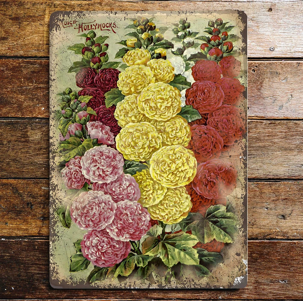 Vintage Seed Packet Botanical Metal Sign