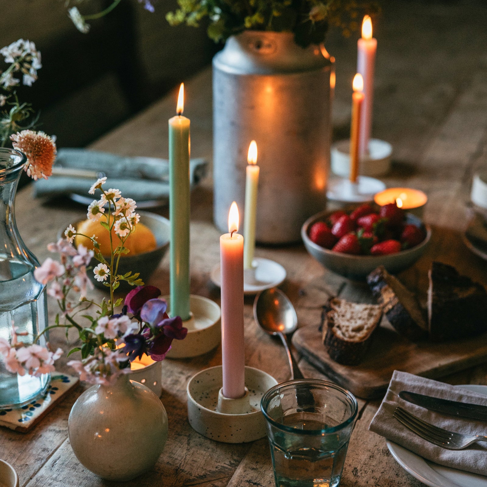 8" Dinner Candles Gift Set - Pack of 6