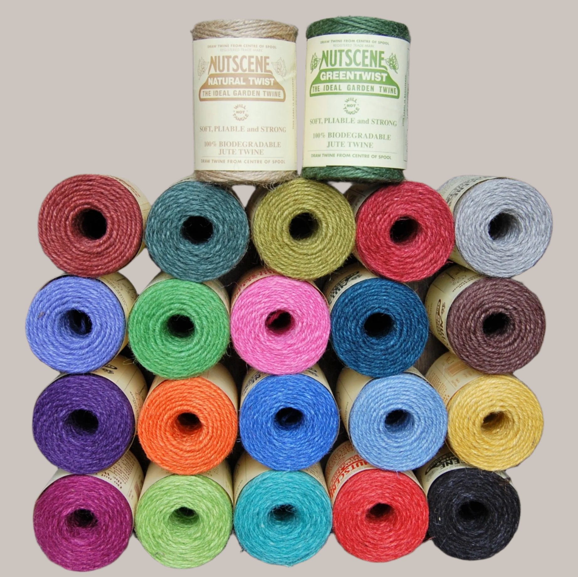 Colourful Jute Twine Spools from the Nutscene® Heritage Twine Range - Nutscene