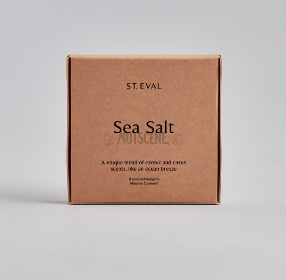 A Beautiful Selection Of Scented Tealights In Recycled Packaging All Made The Uk Sea Salt