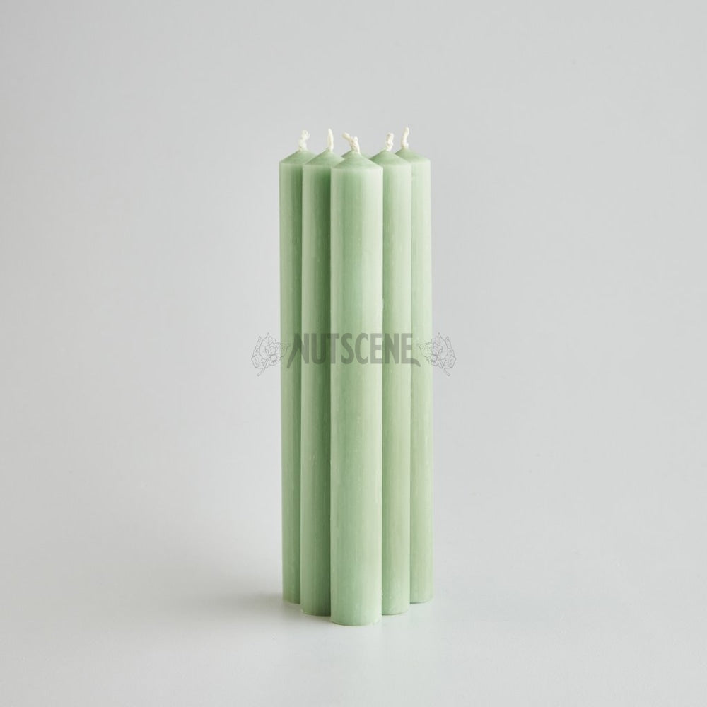 Dinner Candles Gift Pack- Ivory Red Green Charcoal Terracotta 8 Atlantic