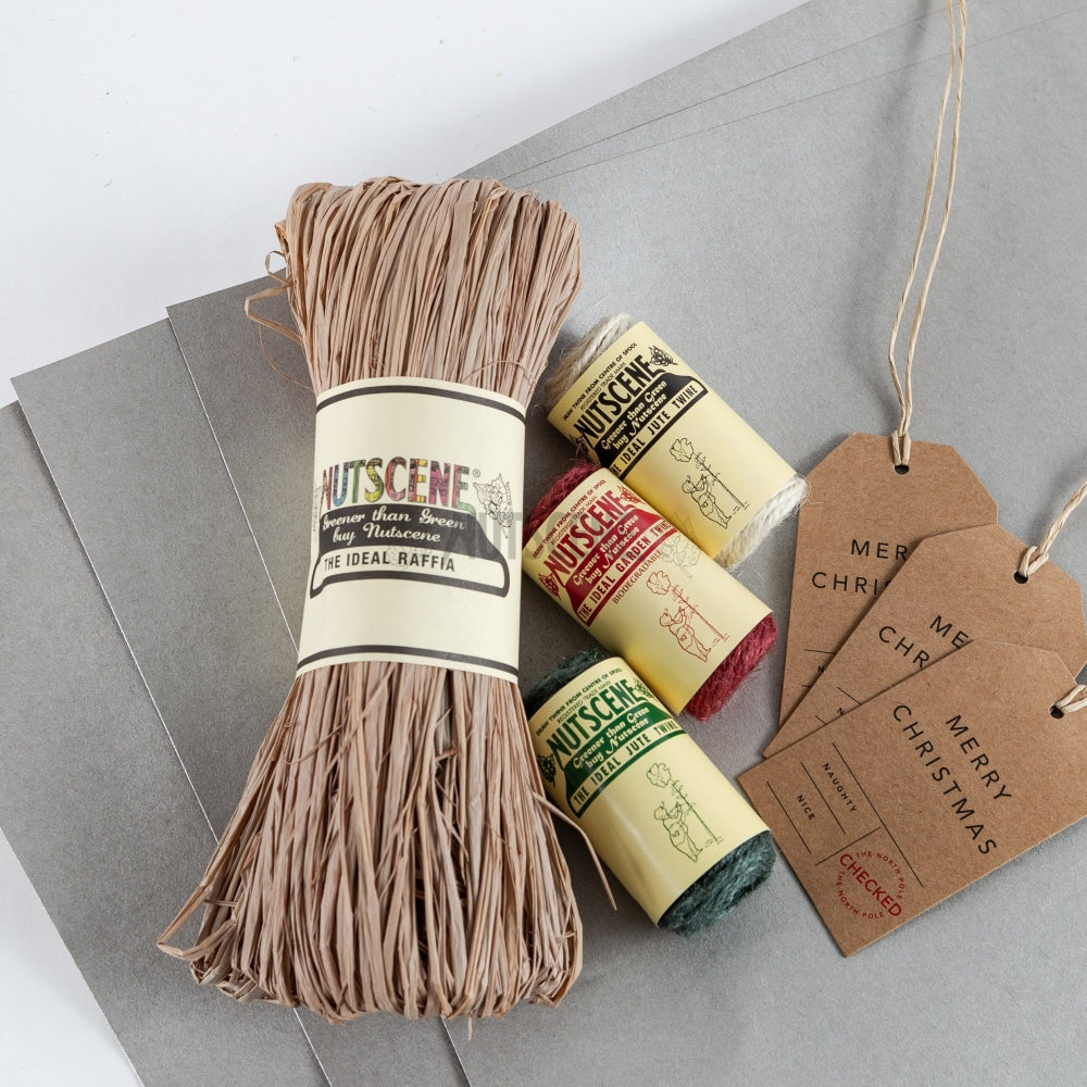 Gift Wrap Bundles with UK  Manufactured Paper, Twines, Raffia & Tags