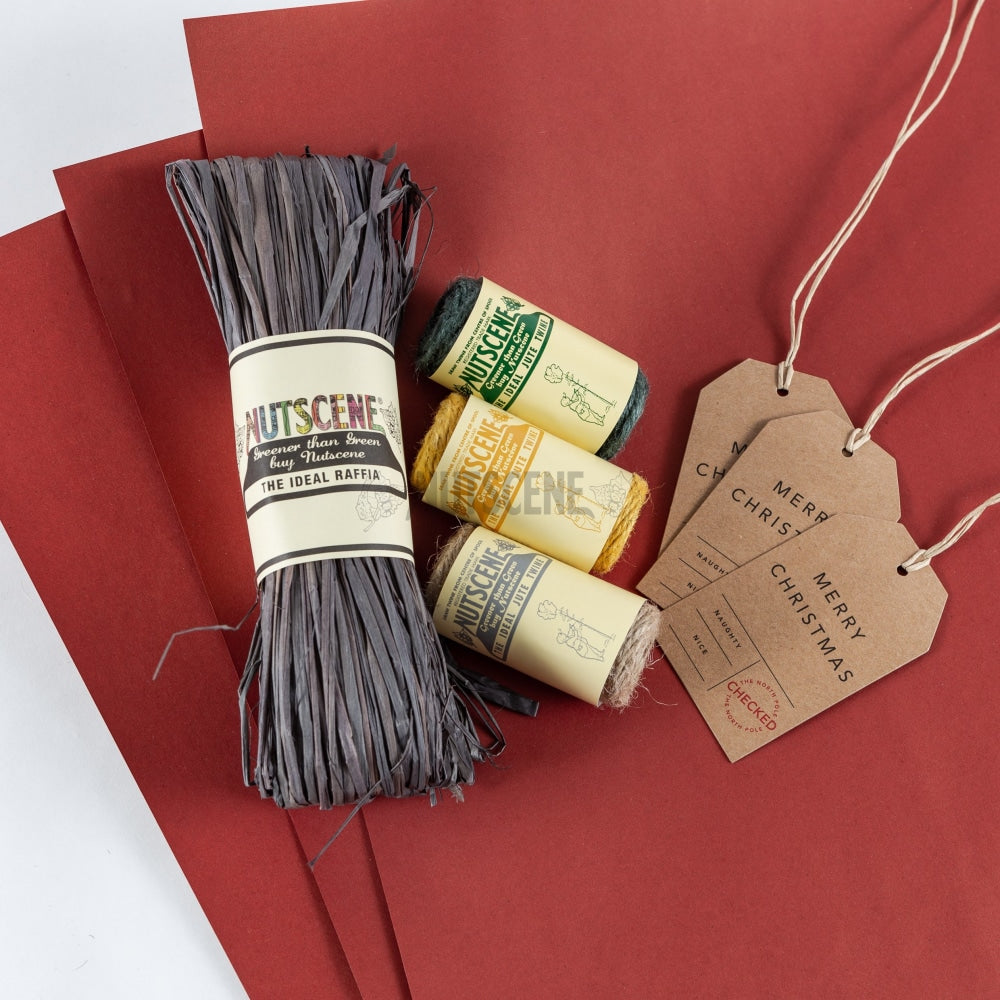 Gift Wrap Bundles with UK  Manufactured Paper, Twines, Raffia & Tags