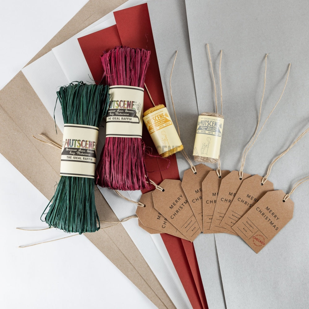 Gift Wrap Bundles with UK  Manufactured Paper, Twines, Raffia & Tags