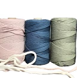 single twist macrame twine 100% recycled cotton