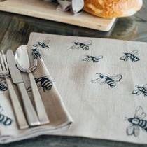 Honey Bee Design- Pure Linen Palace Mats Made In The Uk