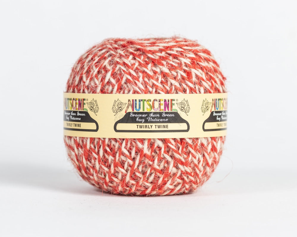 Jute Twirly Twine In A Ball 60M Red