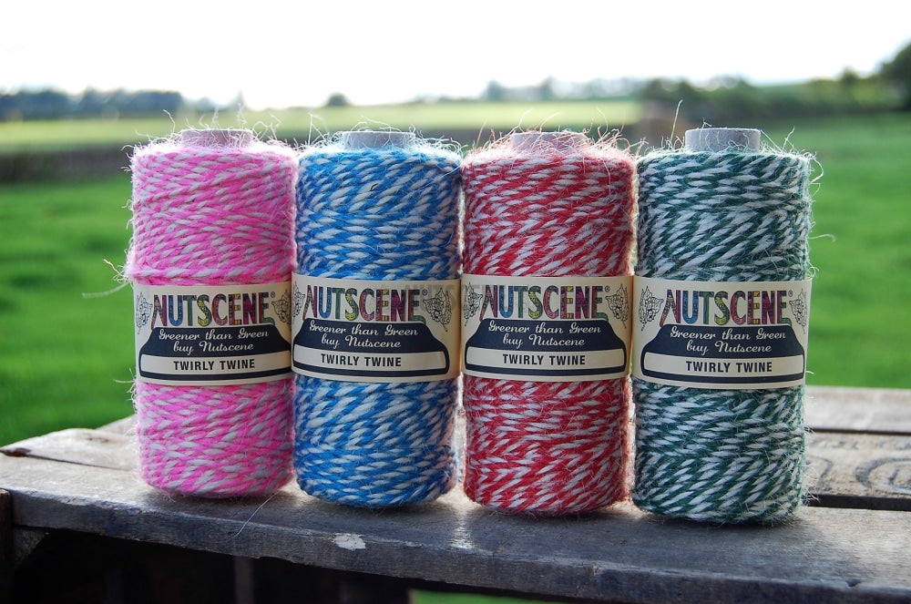 Jute Twirly Twine On A Spool ; 100 Metres Of Jute Combination Colour