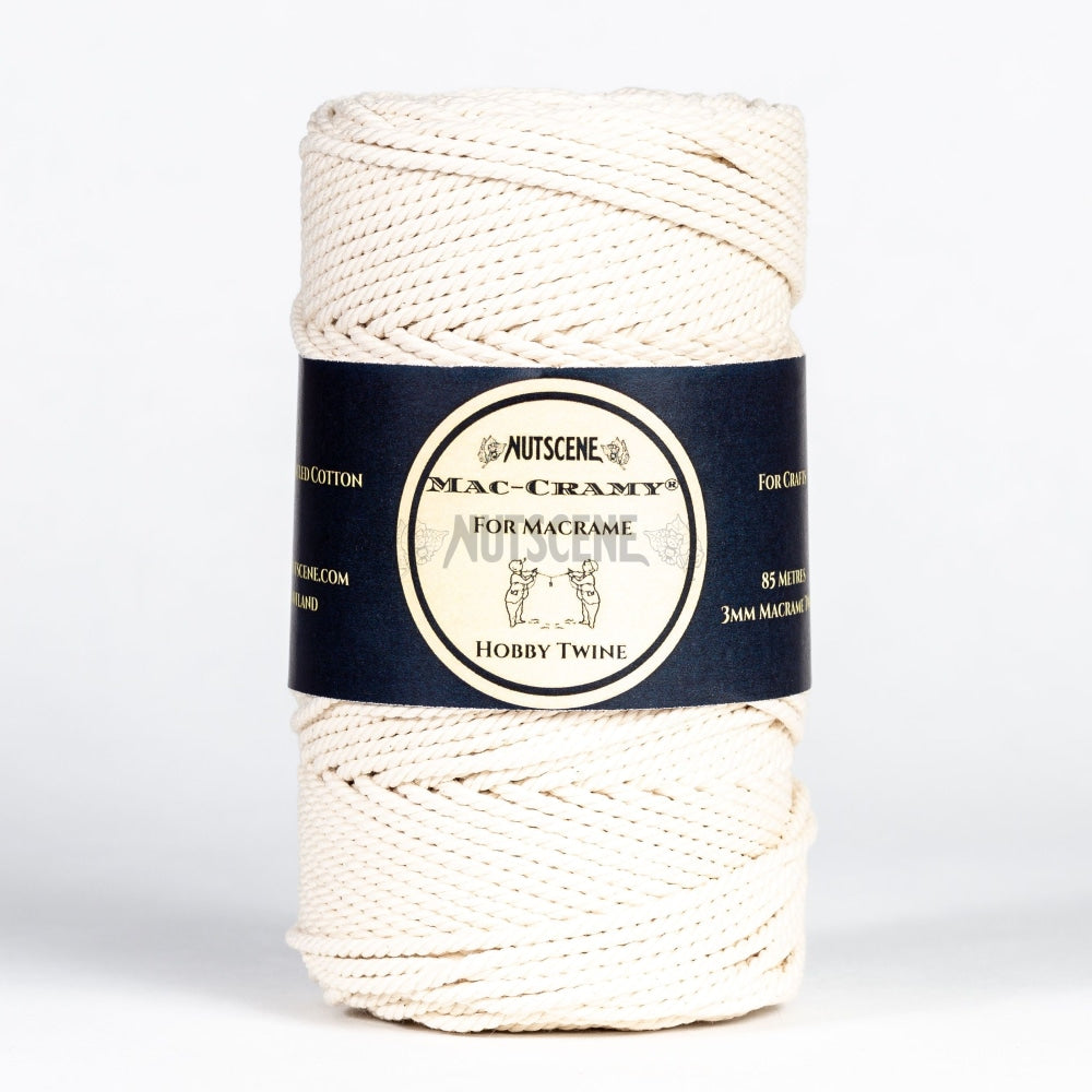 Macramé Cotton Cord Natural 100% Recycled -Nutscene Mac-Cramy