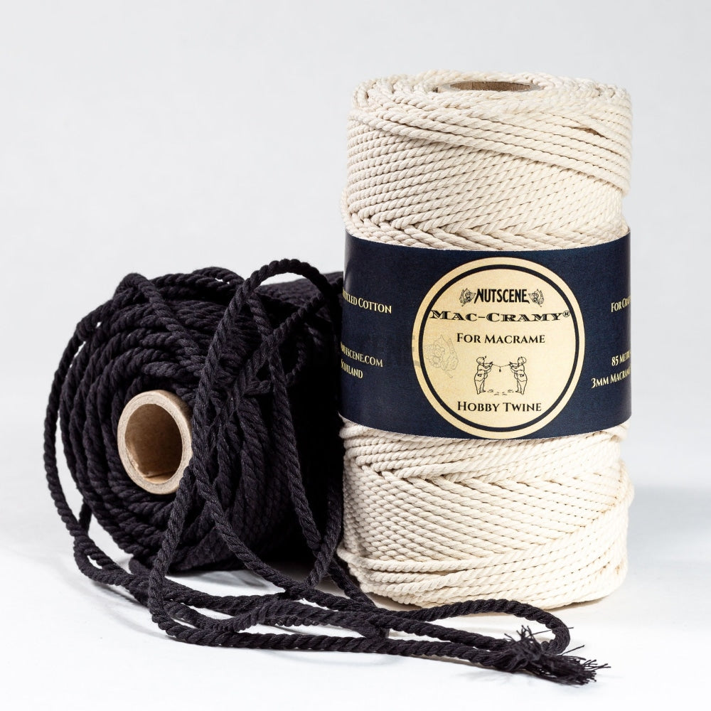 Macramé Cotton Cord Natural 100% Recycled -Nutscene Mac-Cramy