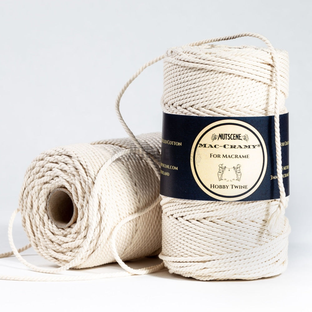 Macramé Cotton Cord Natural 100% Recycled -Nutscene Mac-Cramy