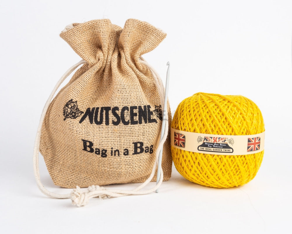 Make Your Own String Bag Kit- From Nutscene- Jute Eco Bag Yellow