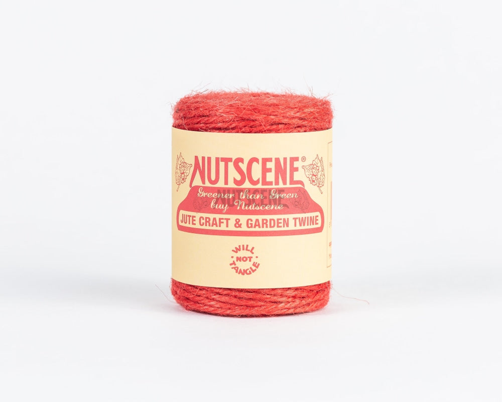 Nutscene® Heritage Jute Twine Spools Quarter Pint Size Tomato Red