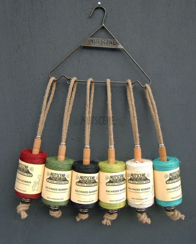 Nutscene® Jute Twine Spool On Hanging Recycled Lancashire Mill Bobbin