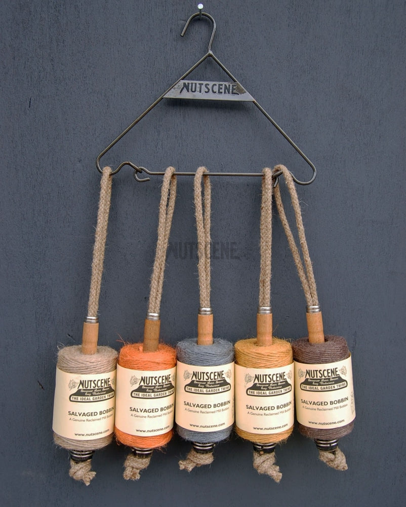 Nutscene® Jute Twine Spool On Hanging Recycled Lancashire Mill Bobbin