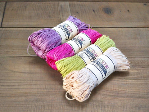 Raffia Pack- Spring Summer Pack Of Four Popular Colours A Great Tying And Wrapping Offer!
