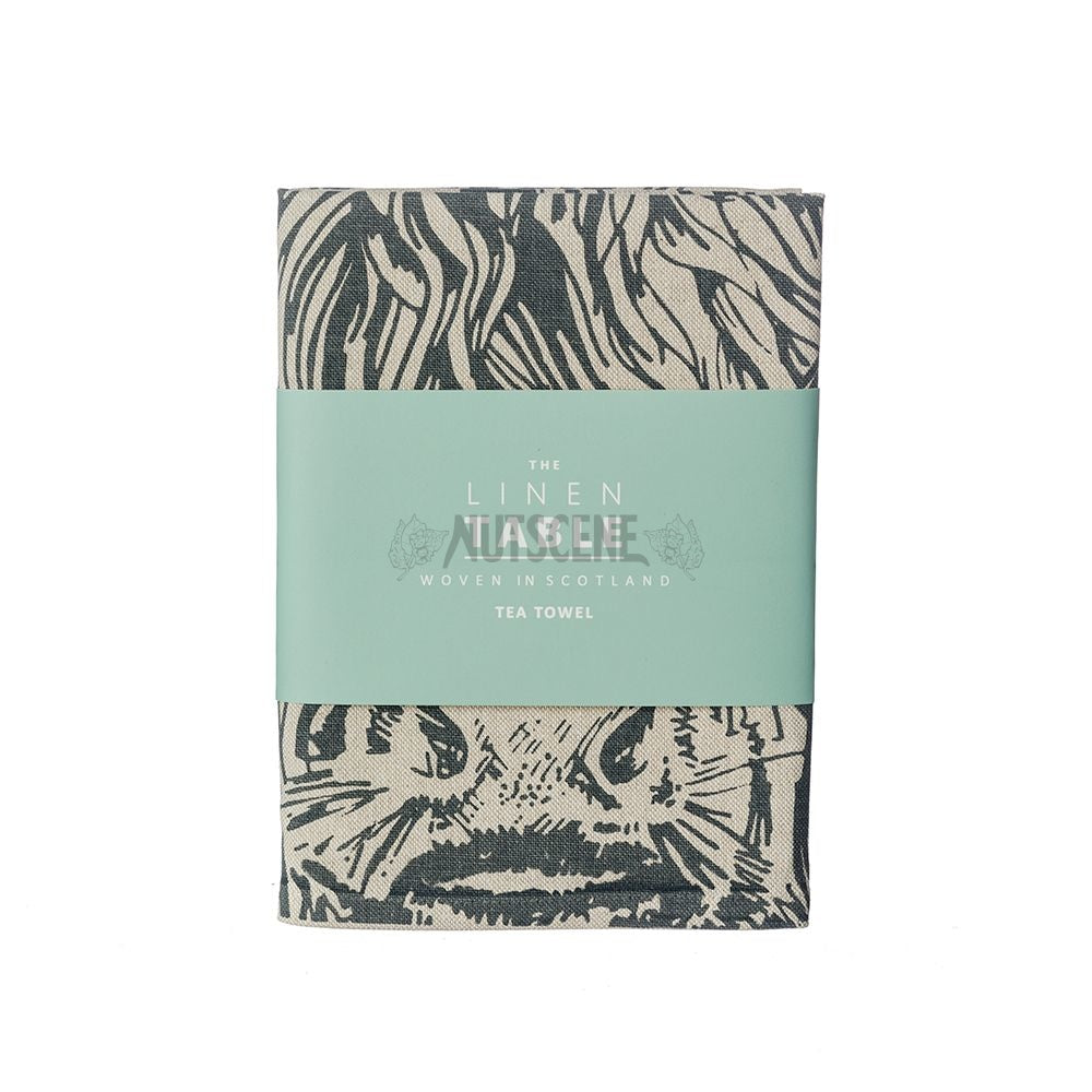 Scottish Linen With Cotton Tea Towels Highland Cow Or Stag Etched Drawings