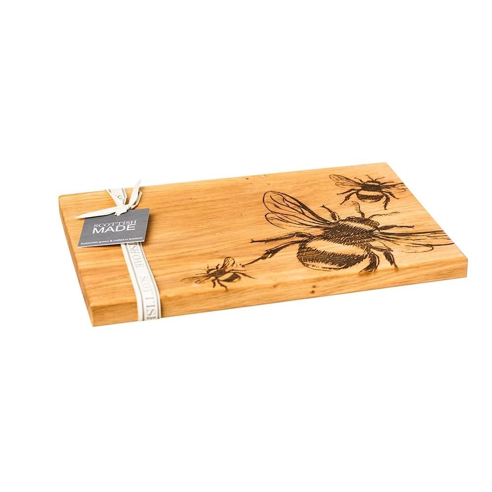 Scottish Oak Serving Boards With Etched Stags Highland Cows Or Bees
