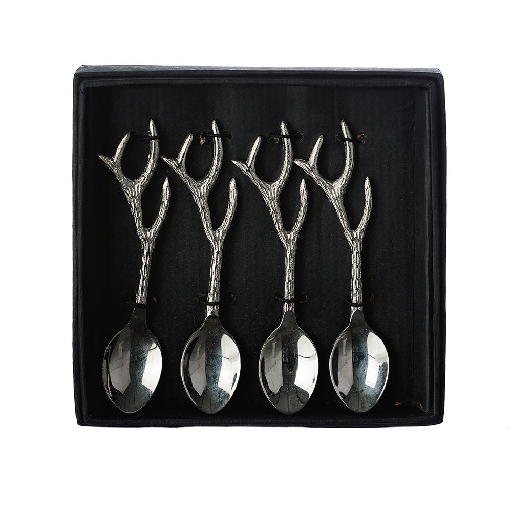 Scottish Themed Spoons - 2 Designs Antlers Or Thistle