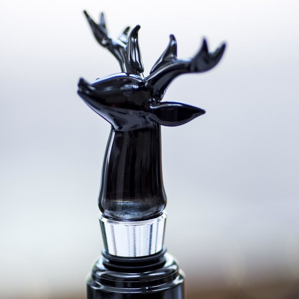 Stag Glass Wine Bottle Stopper