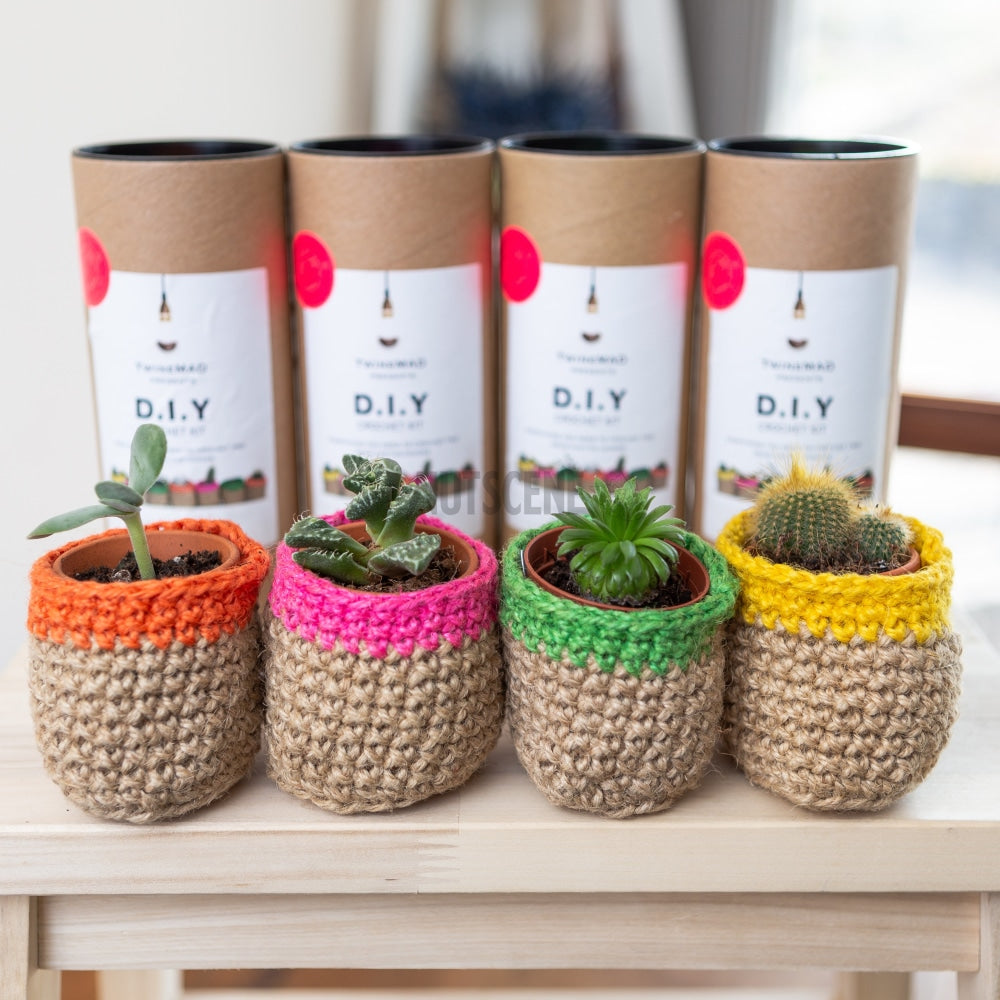 Twine Crochet Kit - Make Your Own Mini Plant Pots With Nutscene®