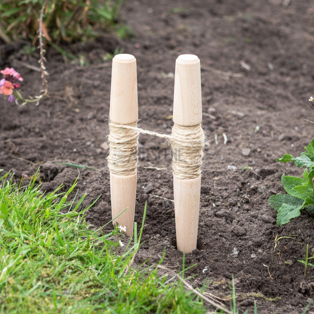 Wooden Garden Line Set- With Twine